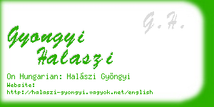 gyongyi halaszi business card
